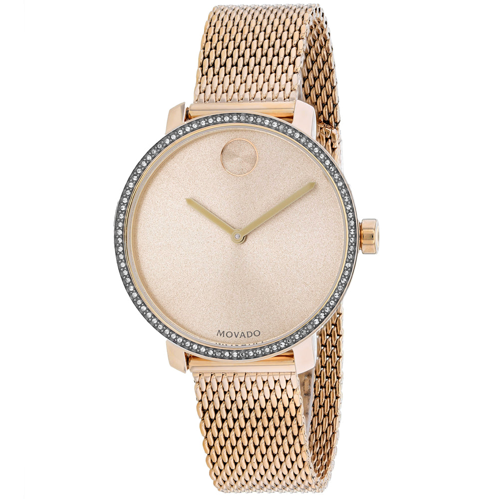 Movado Women’s BOLD Quartz Watch, 34mm, Rose Gold-Tone