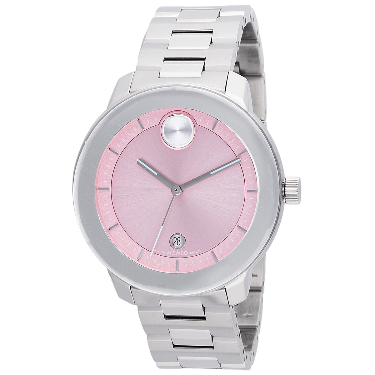 Movado Men’s BOLD Quartz Watch, 38mm, Pink Dial