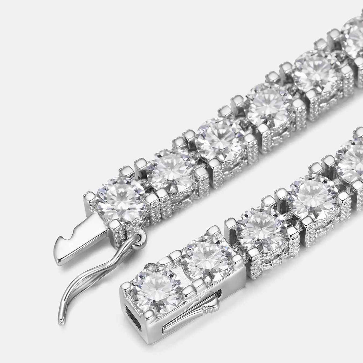 5mm Moissanite Tennis Bracelet in 925 Sterling Silver