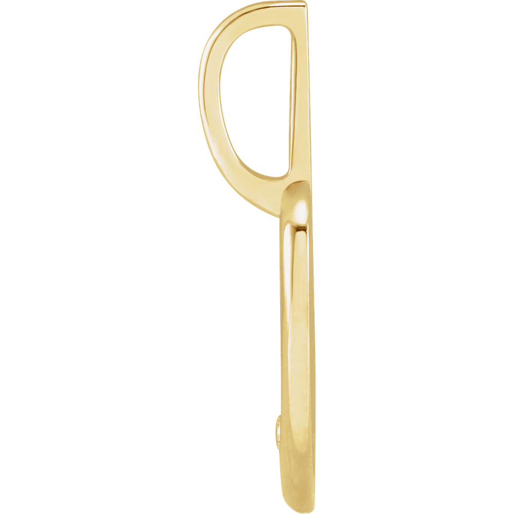MOM Heart Charm with Natural Diamond in 14K Yellow Gold