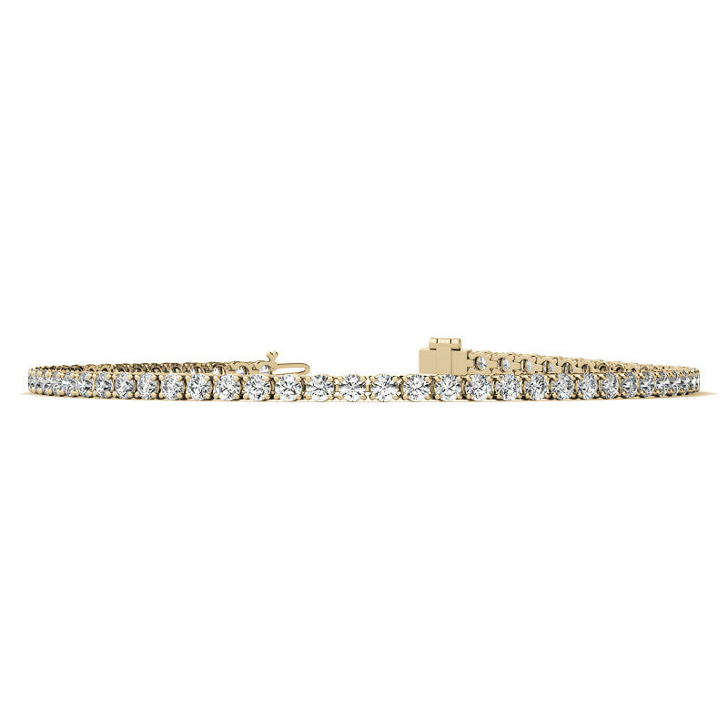 3.50 CTW Lab-Grown Diamond Tennis Bracelet in 14K Gold, AGI Certified