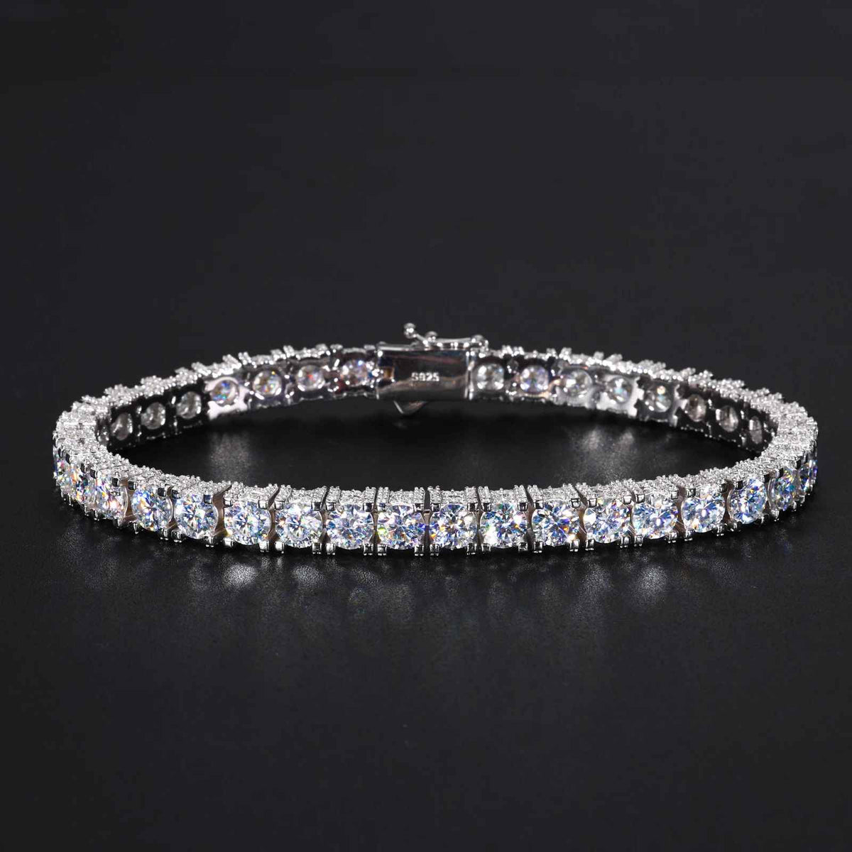 5mm Moissanite Tennis Bracelet in 925 Sterling Silver