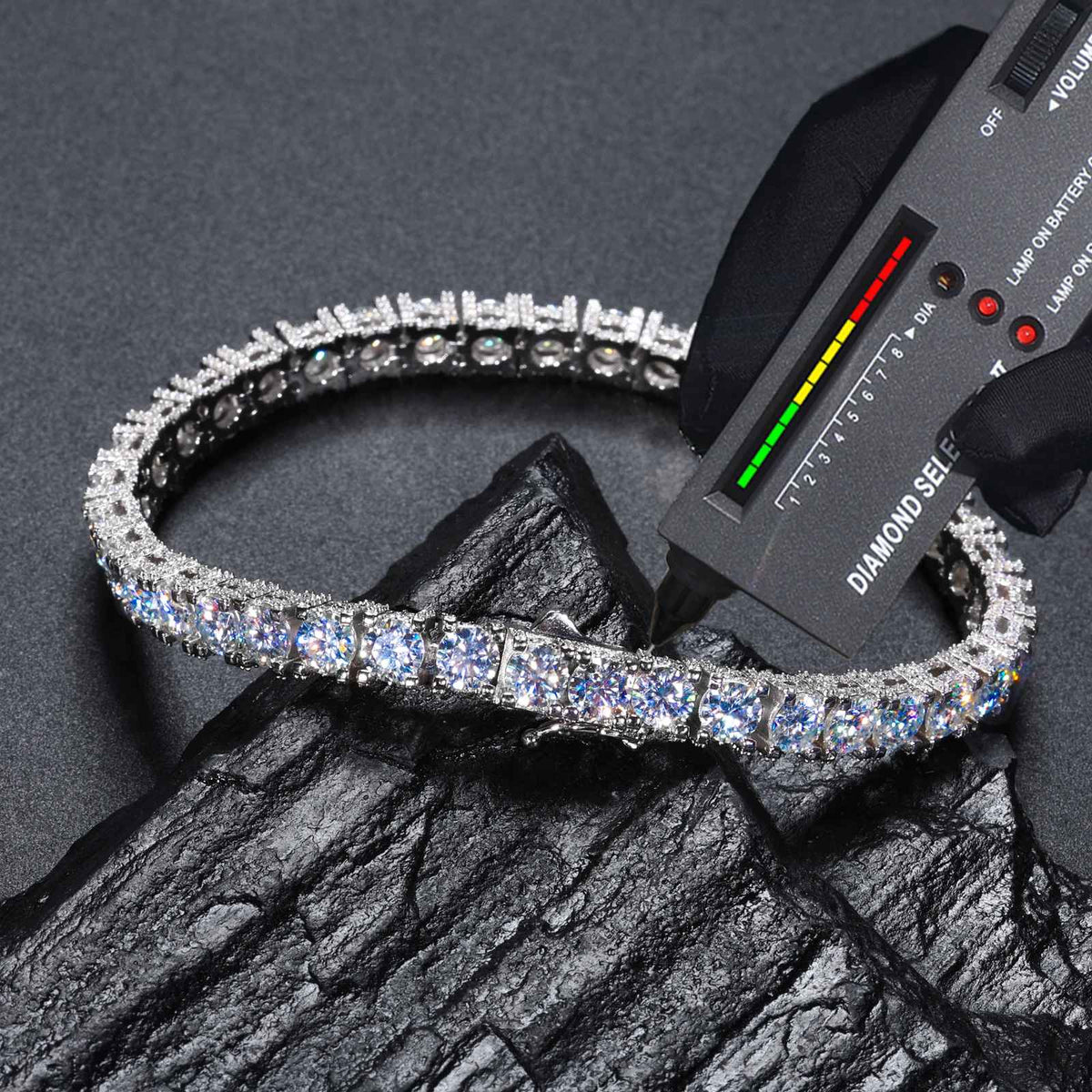 5mm Moissanite Tennis Bracelet in 925 Sterling Silver