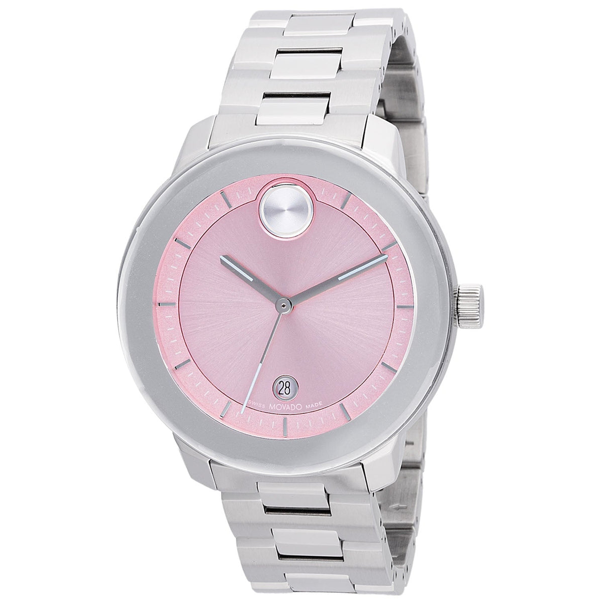 Movado Men’s BOLD Quartz Watch, 38mm, Pink Dial
