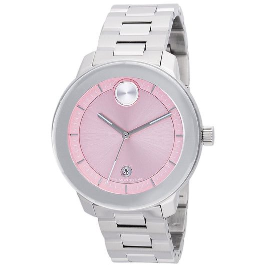 Movado Men’s BOLD Quartz Watch, 38mm, Pink Dial