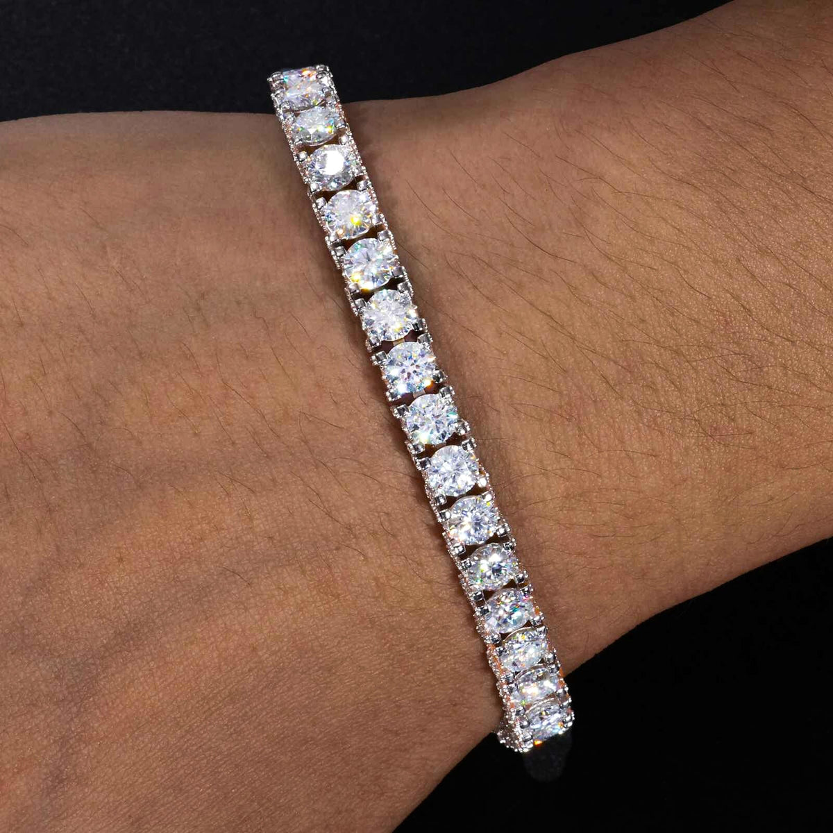 5mm Moissanite Tennis Bracelet in 925 Sterling Silver
