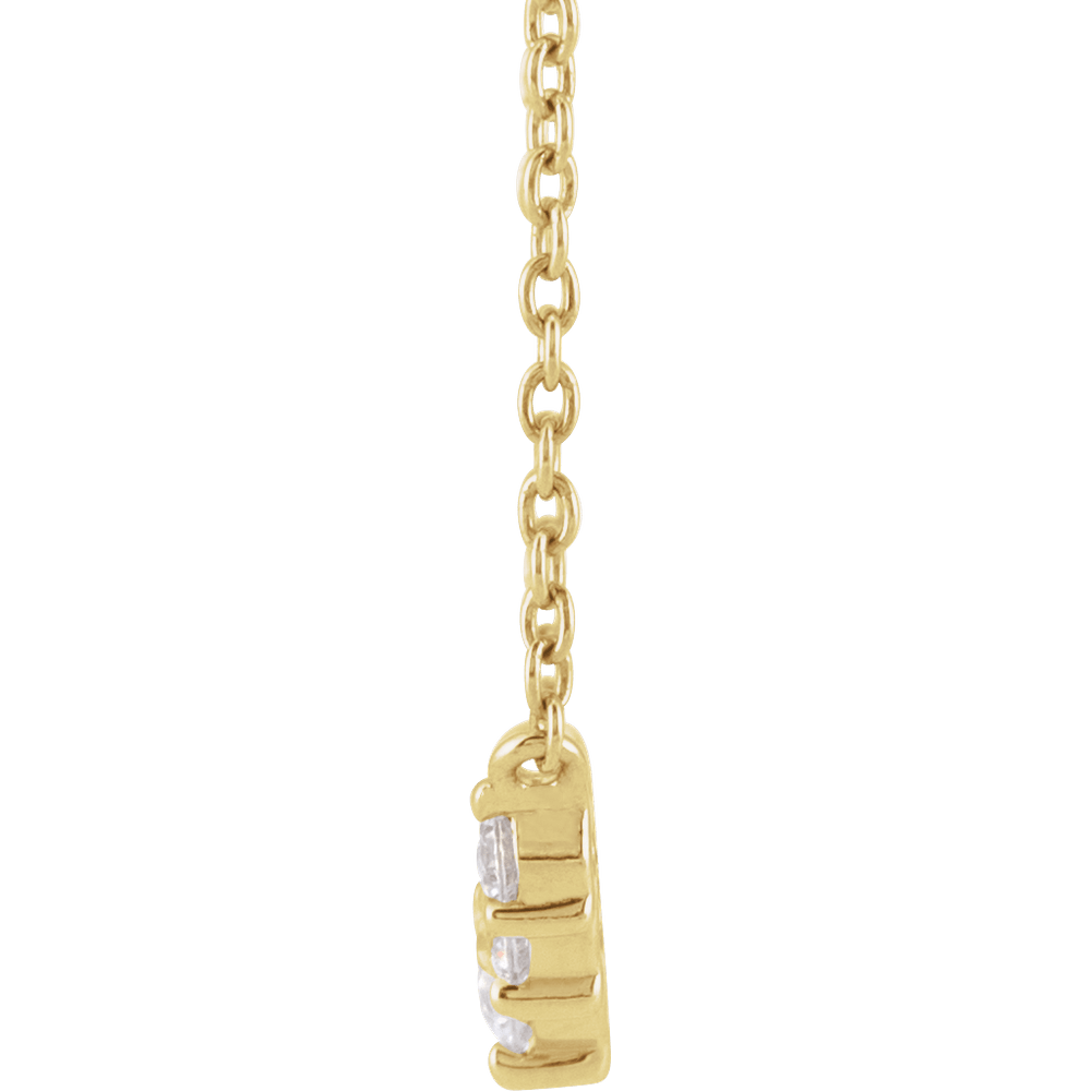 0.33 CTW Graduated Lab-Grown Diamond Necklace in 14K Yellow Gold