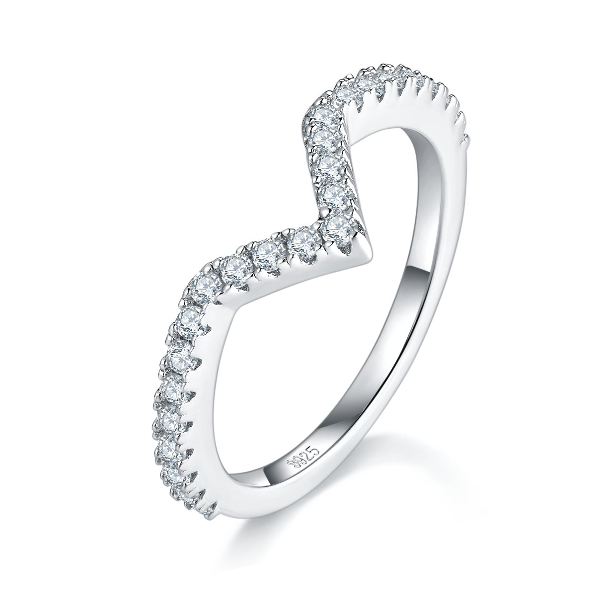 Princess-Cut Moissanite Bridal Ring Set in Sterling Silver