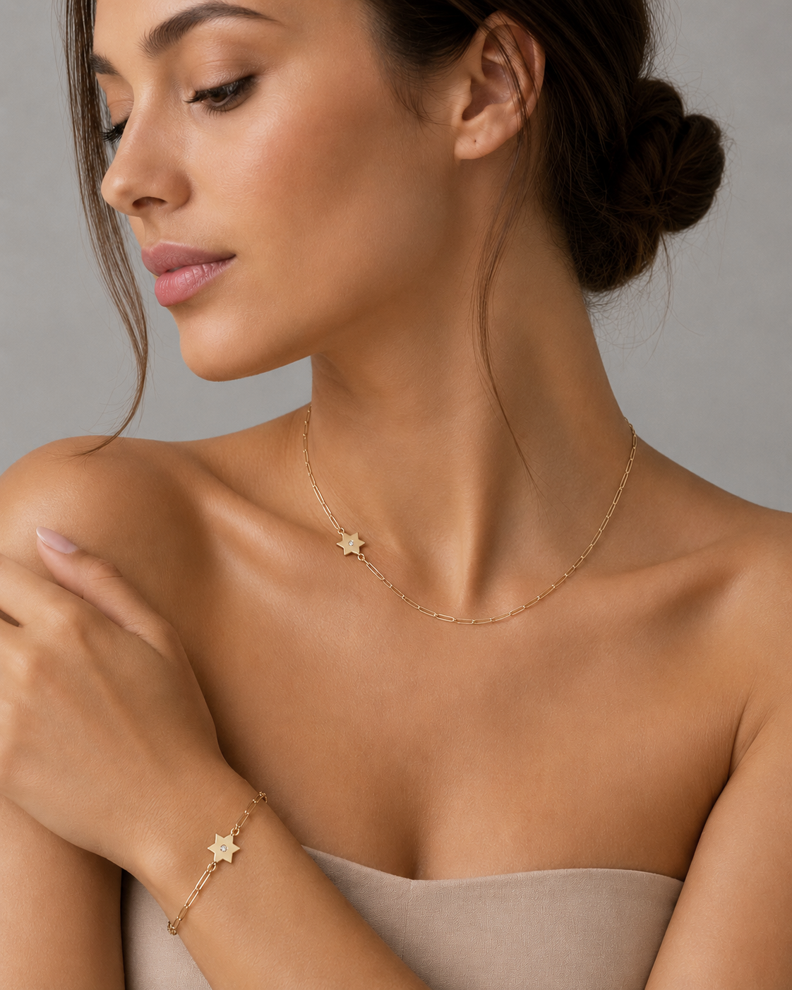 Dani Symbols Diamond Paperclip Bracelet | Anklet