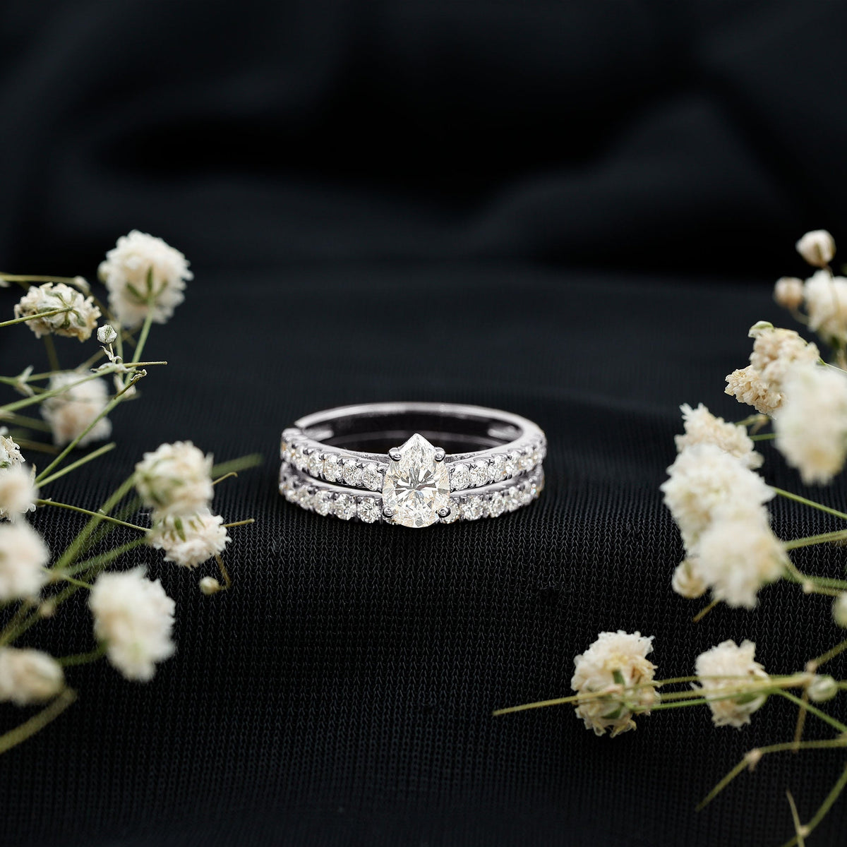 Certified Pear Lab-Grown Diamond Bridal Set