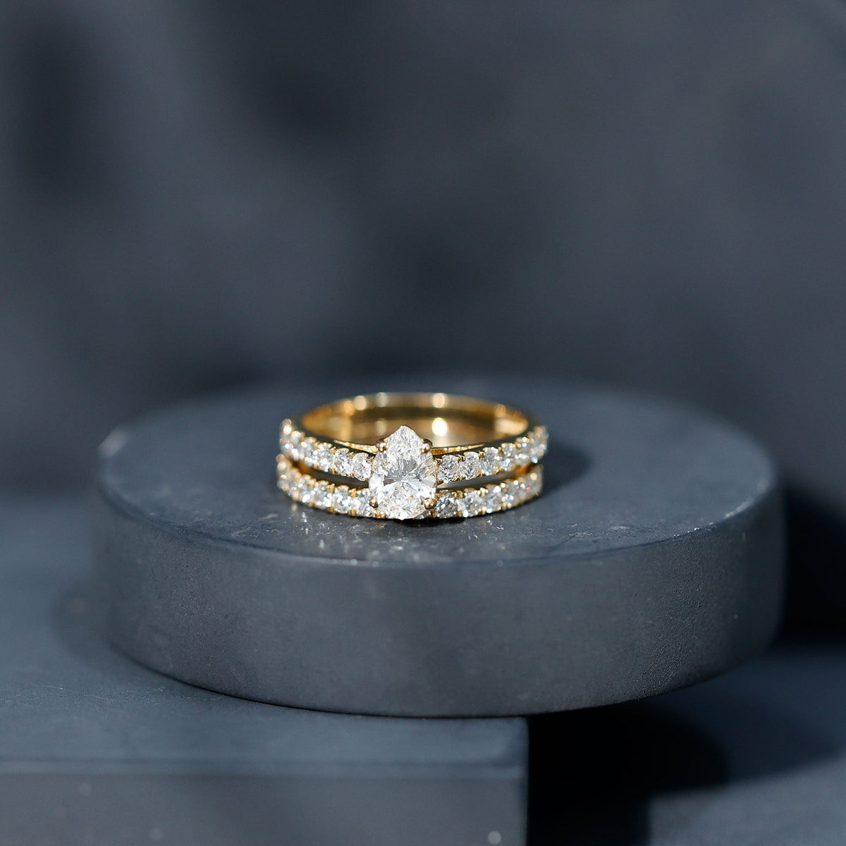 Certified Pear Lab-Grown Diamond Bridal Set