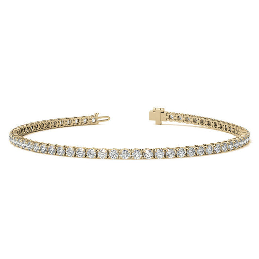3.50 CTW Lab-Grown Diamond Tennis Bracelet in 14K Gold, AGI Certified