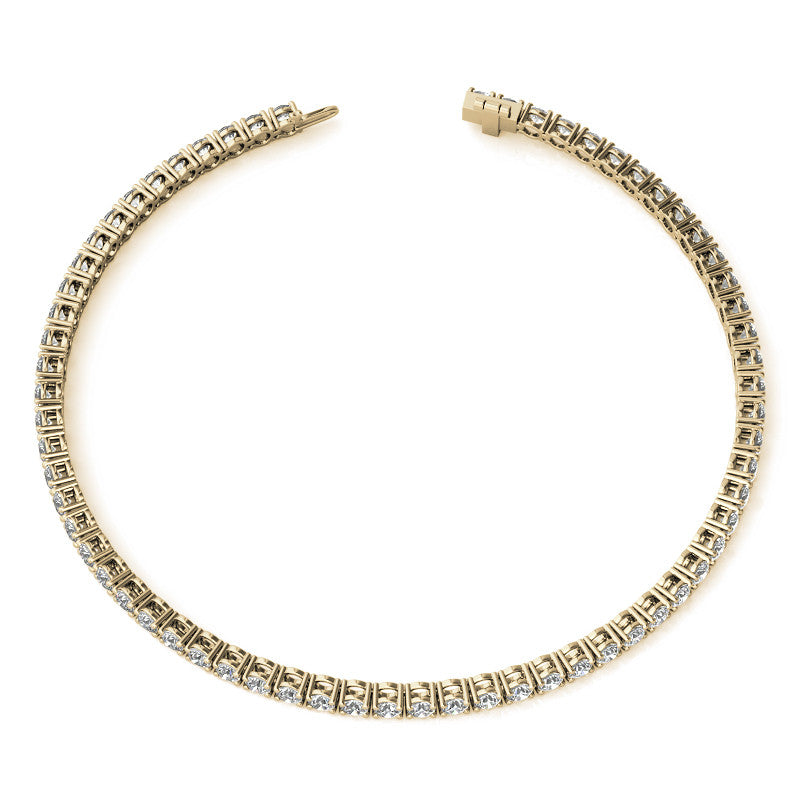 3.50 CTW Lab-Grown Diamond Tennis Bracelet in 14K Gold, AGI Certified
