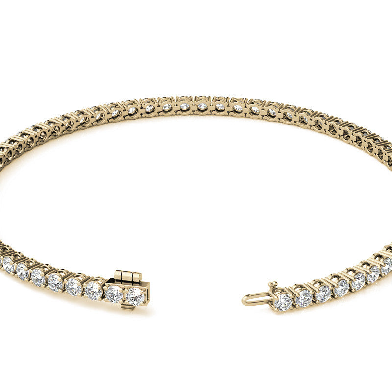 3.50 CTW Lab-Grown Diamond Tennis Bracelet in 14K Gold, AGI Certified