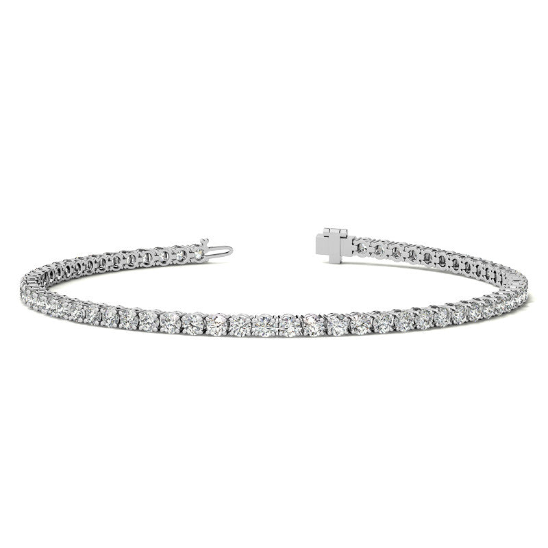 3.50 CTW Lab-Grown Diamond Tennis Bracelet in 14K Gold, AGI Certified