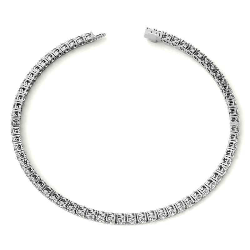 3.50 CTW Lab-Grown Diamond Tennis Bracelet in 14K Gold, AGI Certified