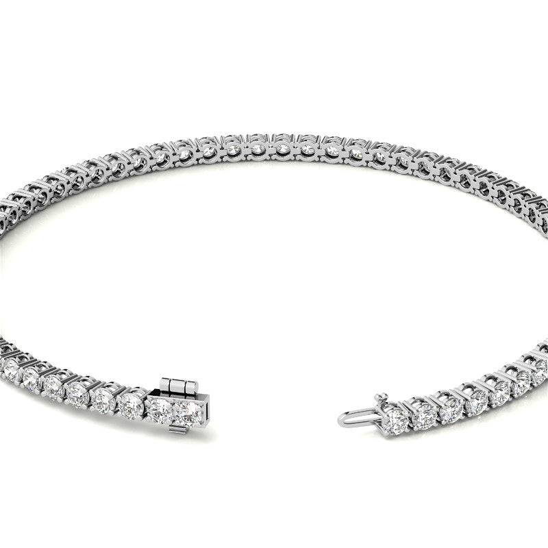 3.50 CTW Lab-Grown Diamond Tennis Bracelet in 14K Gold, AGI Certified