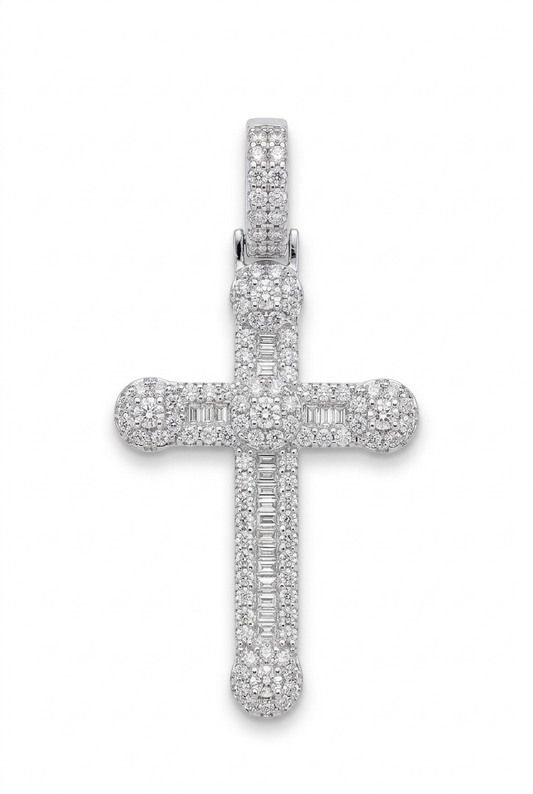 Cross pendant with white background