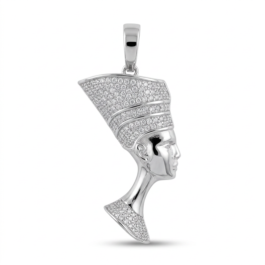 Nefertiti Pendant in 925 Sterling Silver with Rhodium Finish
