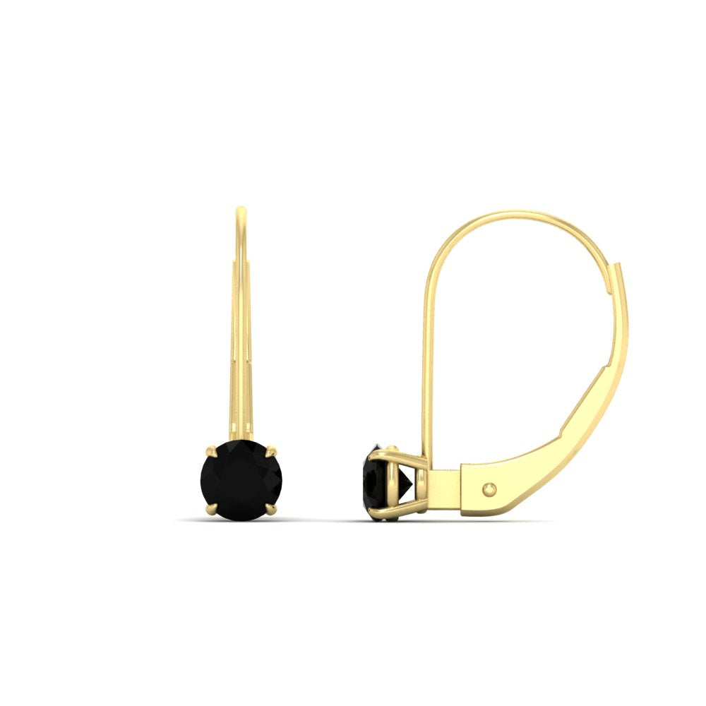 Small Round Diamond Studs Lever Back Earring