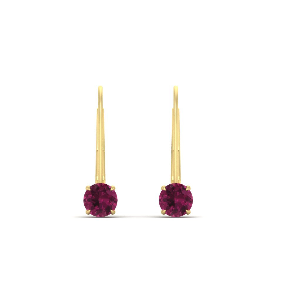Small Round Diamond Studs Lever Back Earring