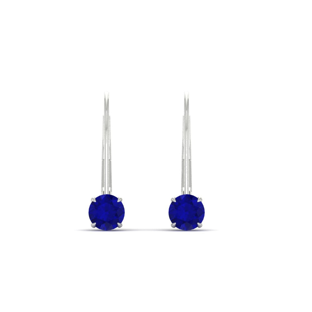 Small Round Diamond Studs Lever Back Earring