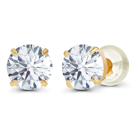 2.00 CTW Lab-Grown Diamond Stud Earrings in 14K Yellow Gold