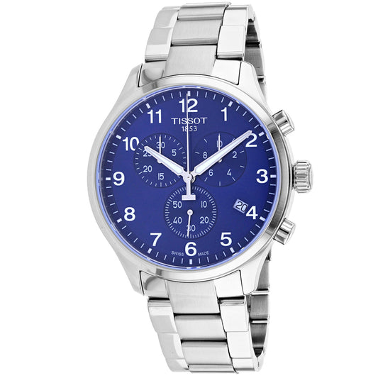 Tissot Men's Chrono XL Classic Watch, Blue Dial, Stainless Steel