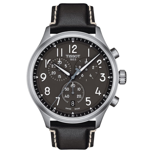 Tissot Men's T-Sport Quartz Watch, 45mm, Black Leather Strap